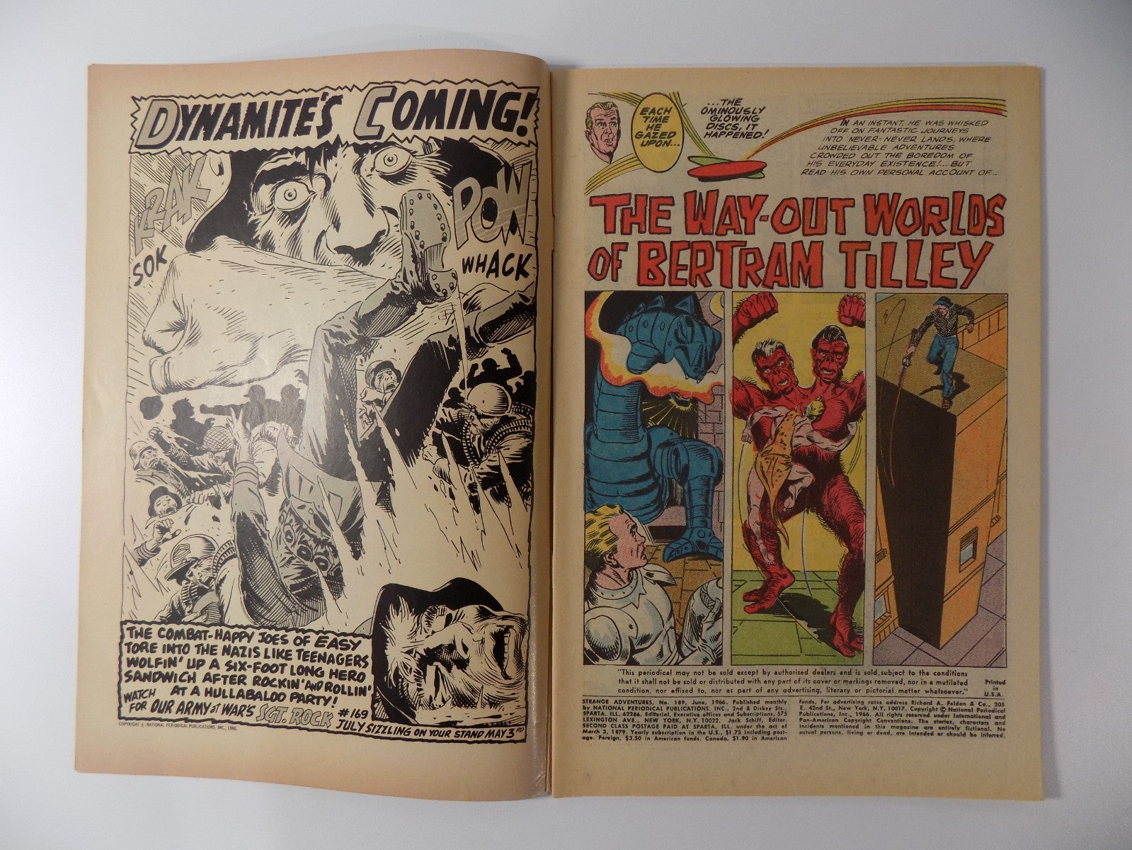 Strange Adventures #189 DC Comic June 1966 Fine+