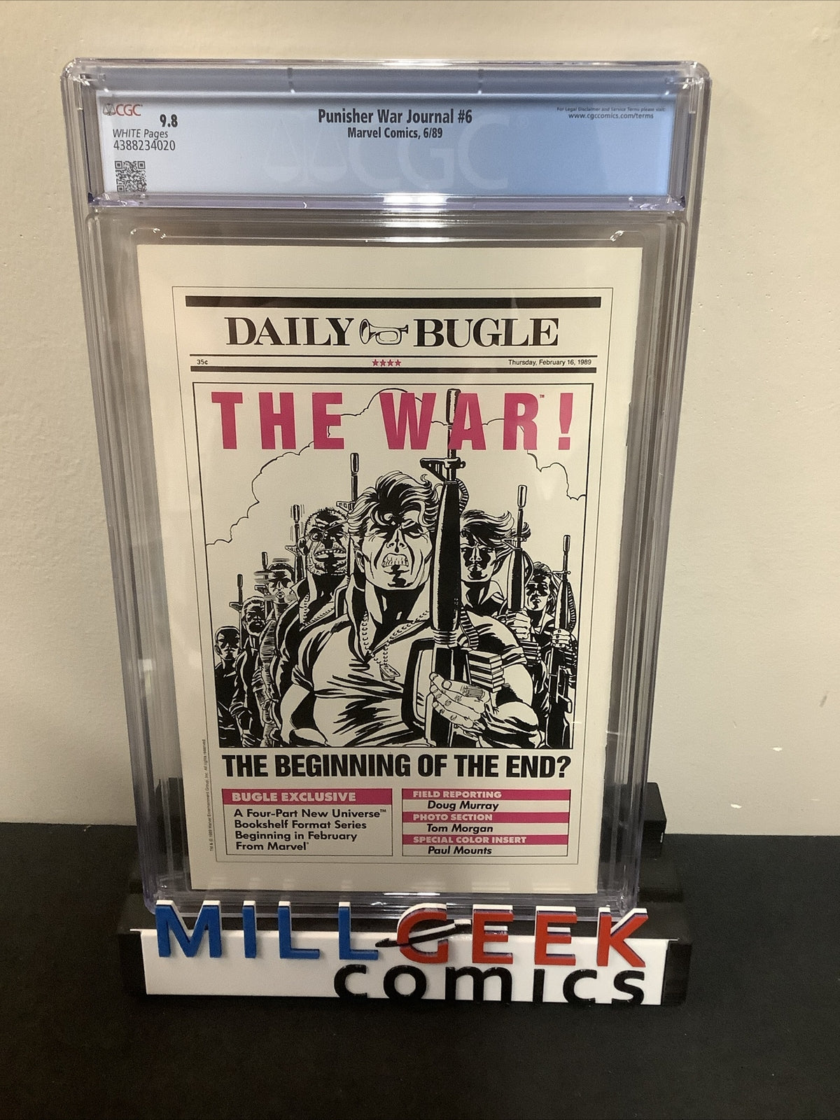 Punisher War Journal #6 (1989) CGC 9.8 Jim Lee, 1st Punisher vs Wolverine