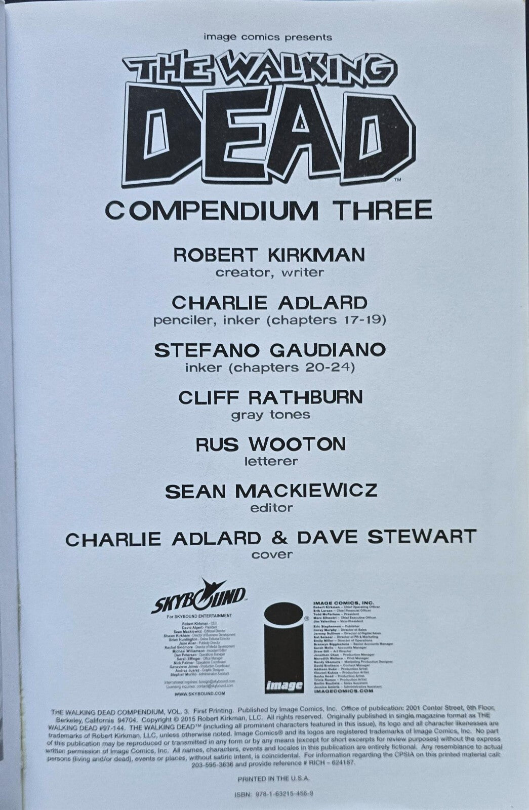 The Walking Dead Compendium #3 - 40% off MSRP! -  (1st Printing, 2015)