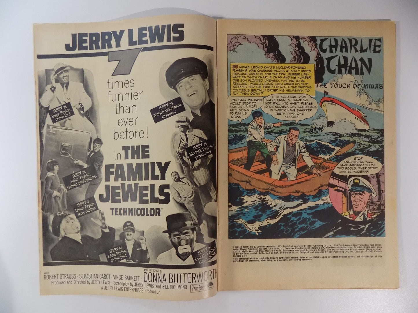 Charlie Chan #1 Dell Comic Oct-Dec 1965 Very Fine-