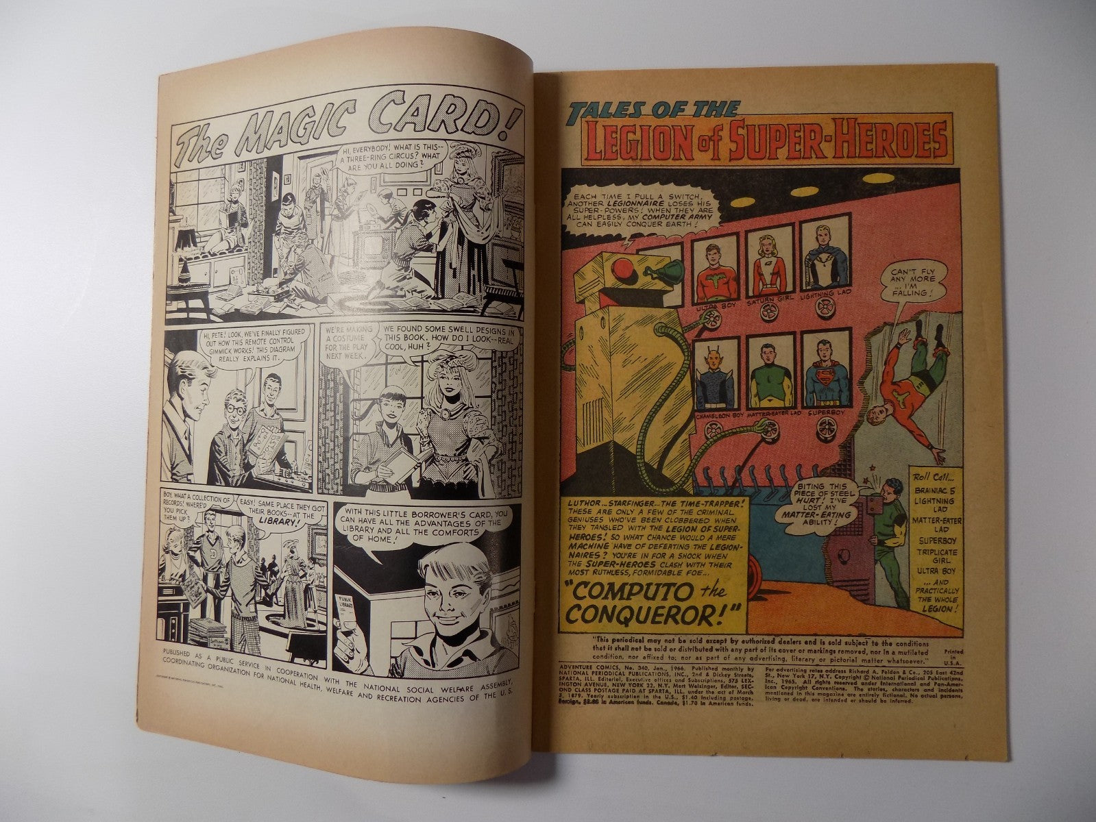 Adventure Comics #340 DC Comics Fine January 1966