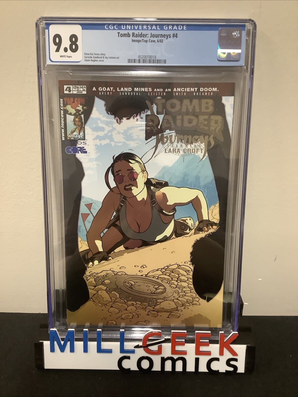 Tomb Raider: Journeys #4 (2002) CGC Graded 9.8, White Pages, Adam Hughes Cover