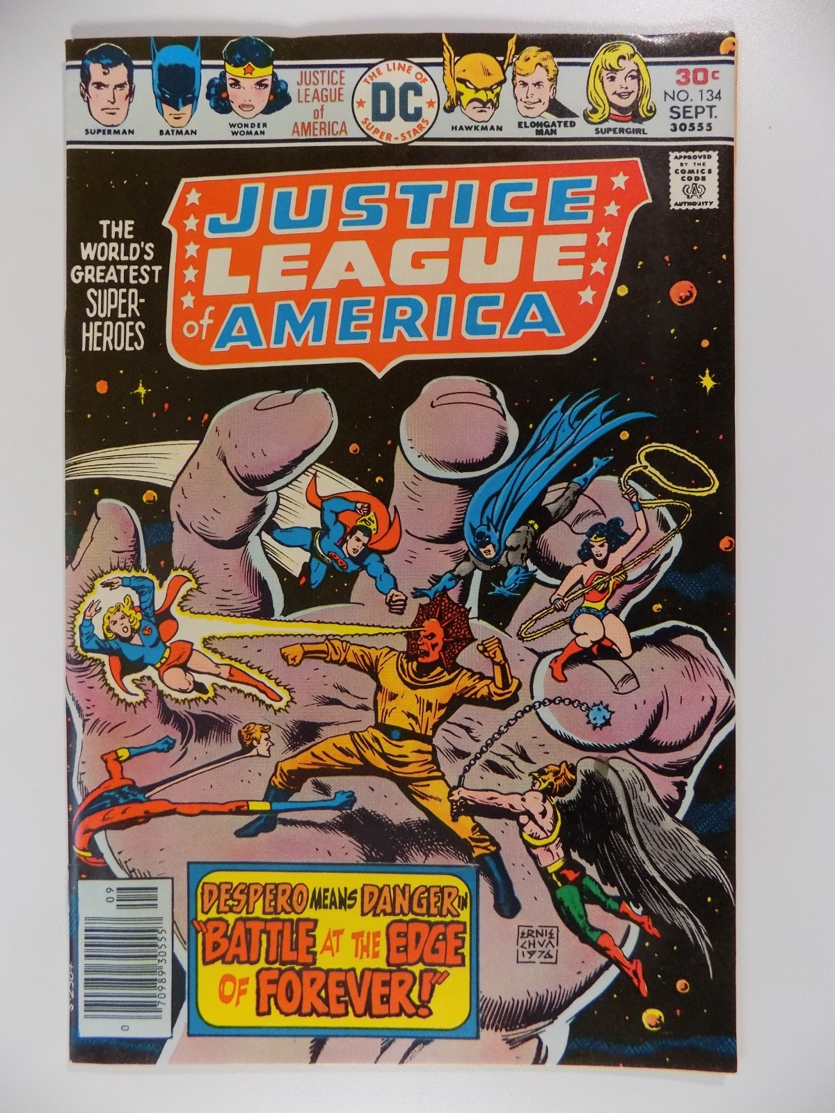 Justice League of America #134 DC Comic September 1976 Very Fine/Near Mint