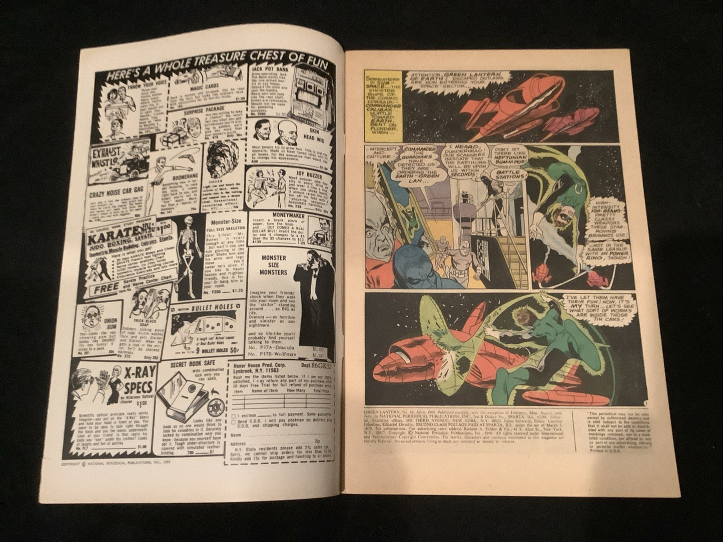 Green Lantern #68 (DC Comics April 1969) F+ (6.5) Gil Kane Cover Art