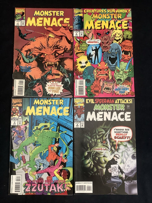 Monster Menace #1-4 Complete Comic Set, Marvel, Stan Lee/Jack Kirby/Steve Ditko