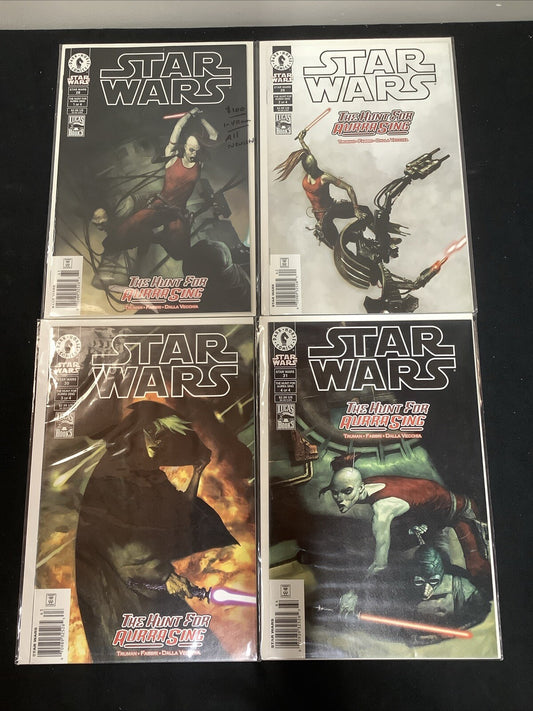 Star Wars Republic #28-31 Complete Comic Set, Newsstand Editions, Aurra Sing