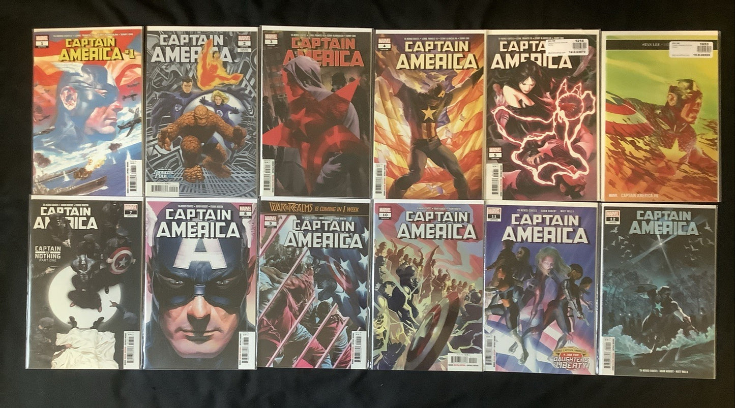 Captain America #1-12 Comic Lot, Marvel, Alex Ross, Daughters Of Liberty, 2018