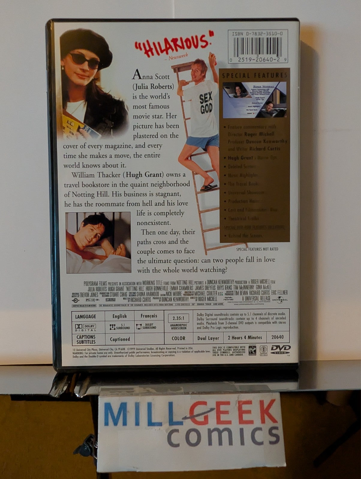 Notting Hill / Billy Elliot / In & Out, 3 Movie Set (DVD) Like New -JD