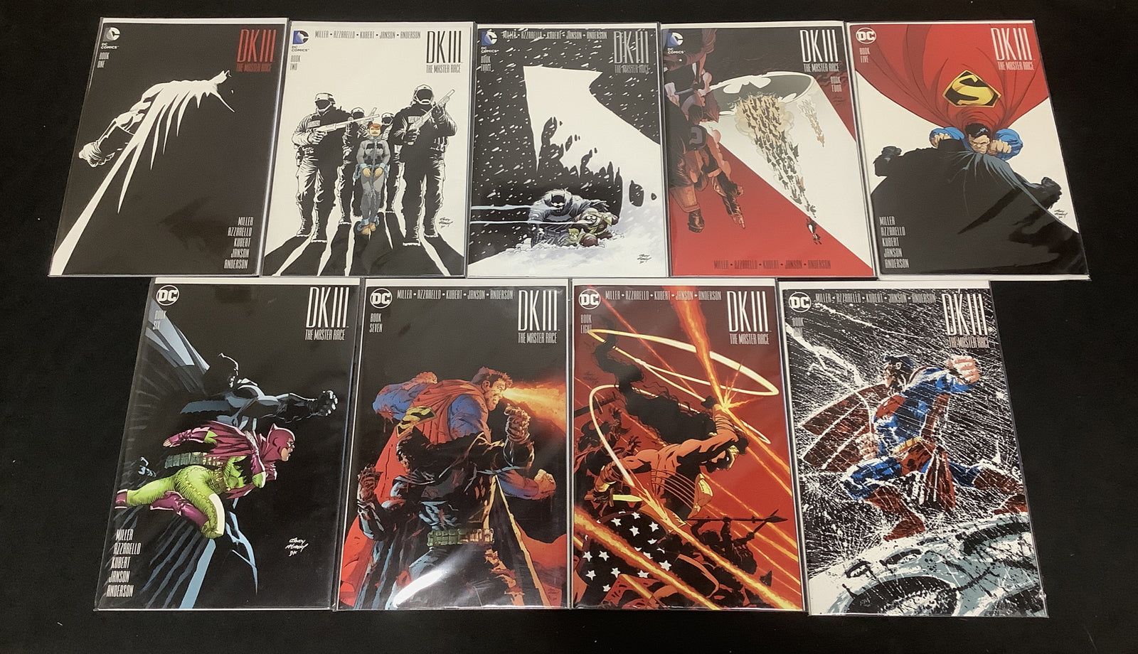Dark Knight III:  The Master Race #1-9 Complete Comic Series, Frank Miller, 2016