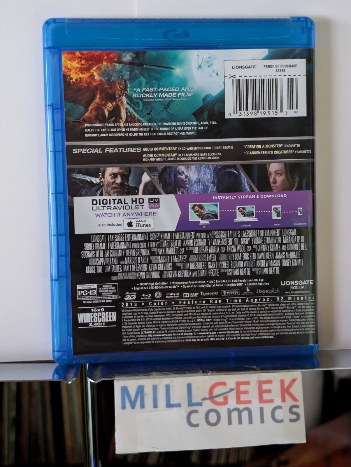I, Frankenstein - Aaron Eckhart (Blu-ray) -JD