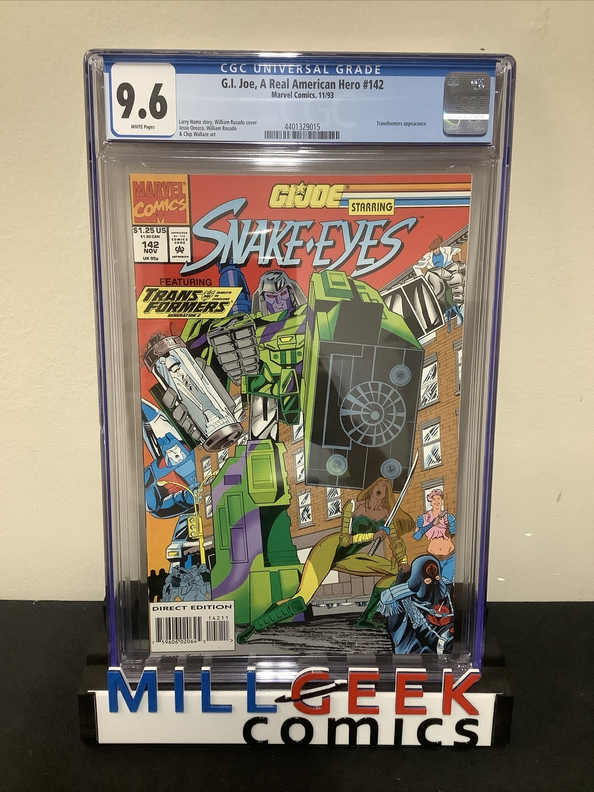 G.I. Joe, A Real American Hero #142, CGC Graded 9.6, White Pages, Larry Hama