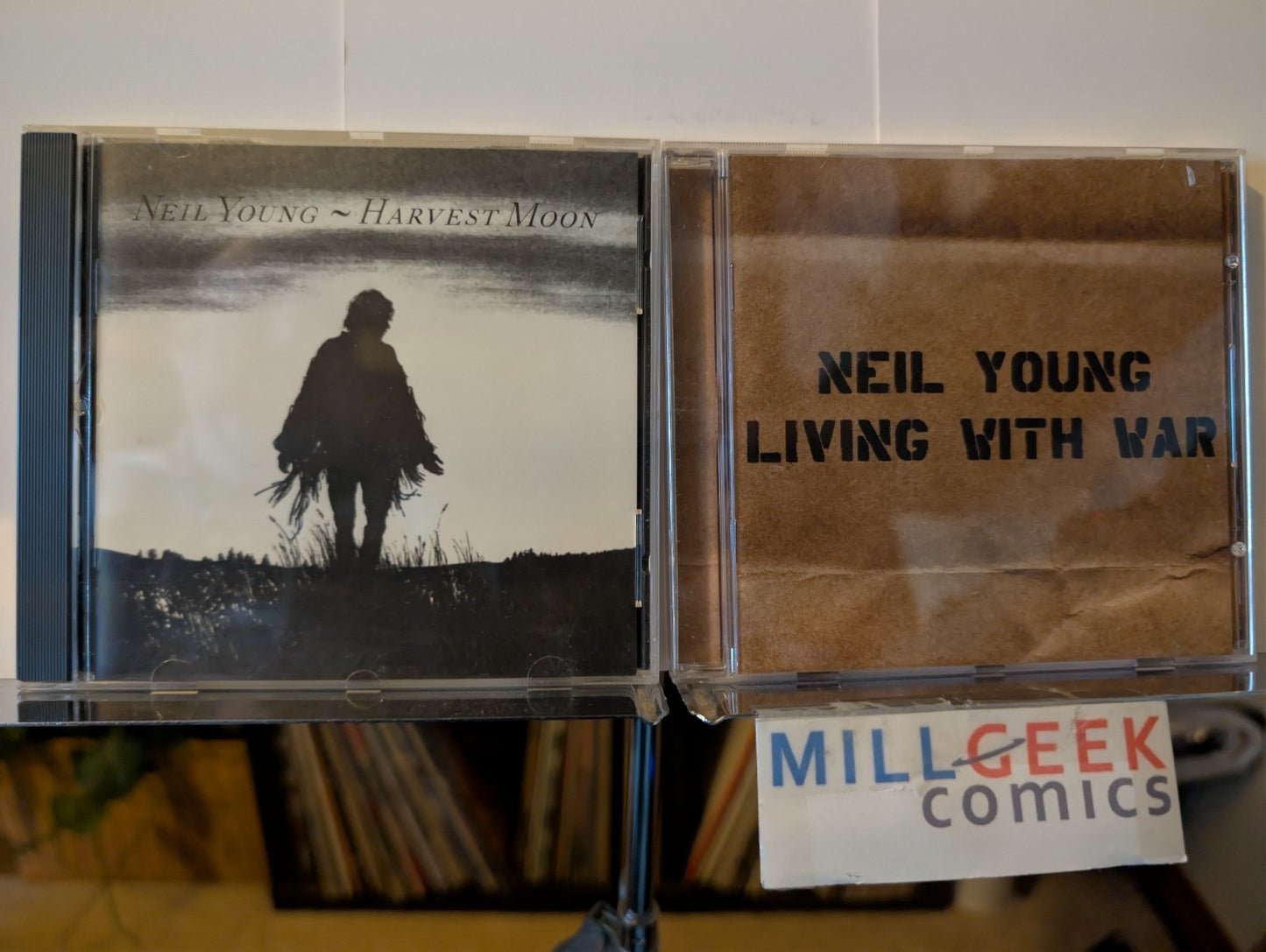 Neil Young 2 CD Lot (Harvest Moon, Living with War) -JD