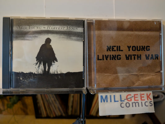 Neil Young 2 CD Lot (Harvest Moon, Living with War) -JD