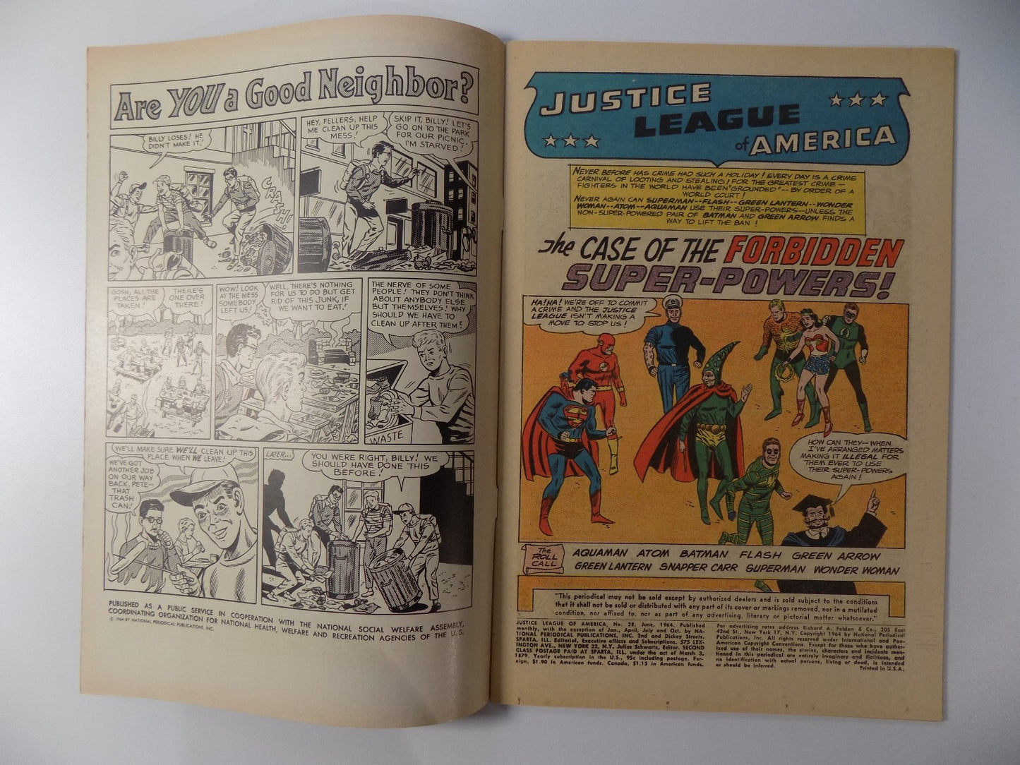 Justice League of America #28 DC Comic June 1964 Very Fine