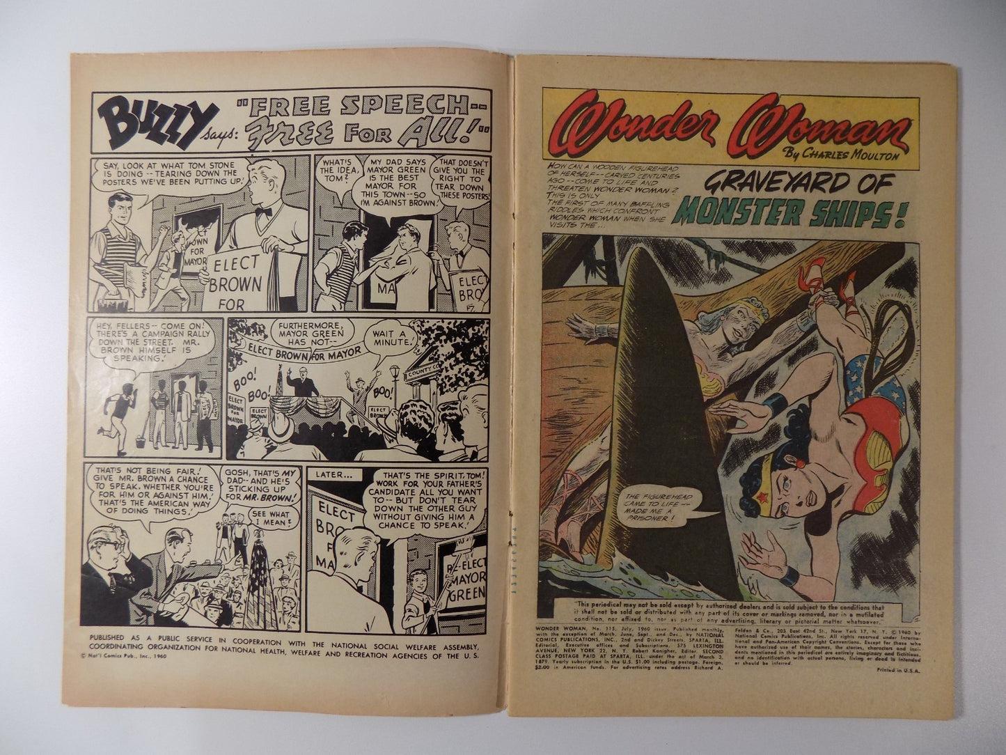 Wonder Woman #115 DC Comic July 1960 Very Good+