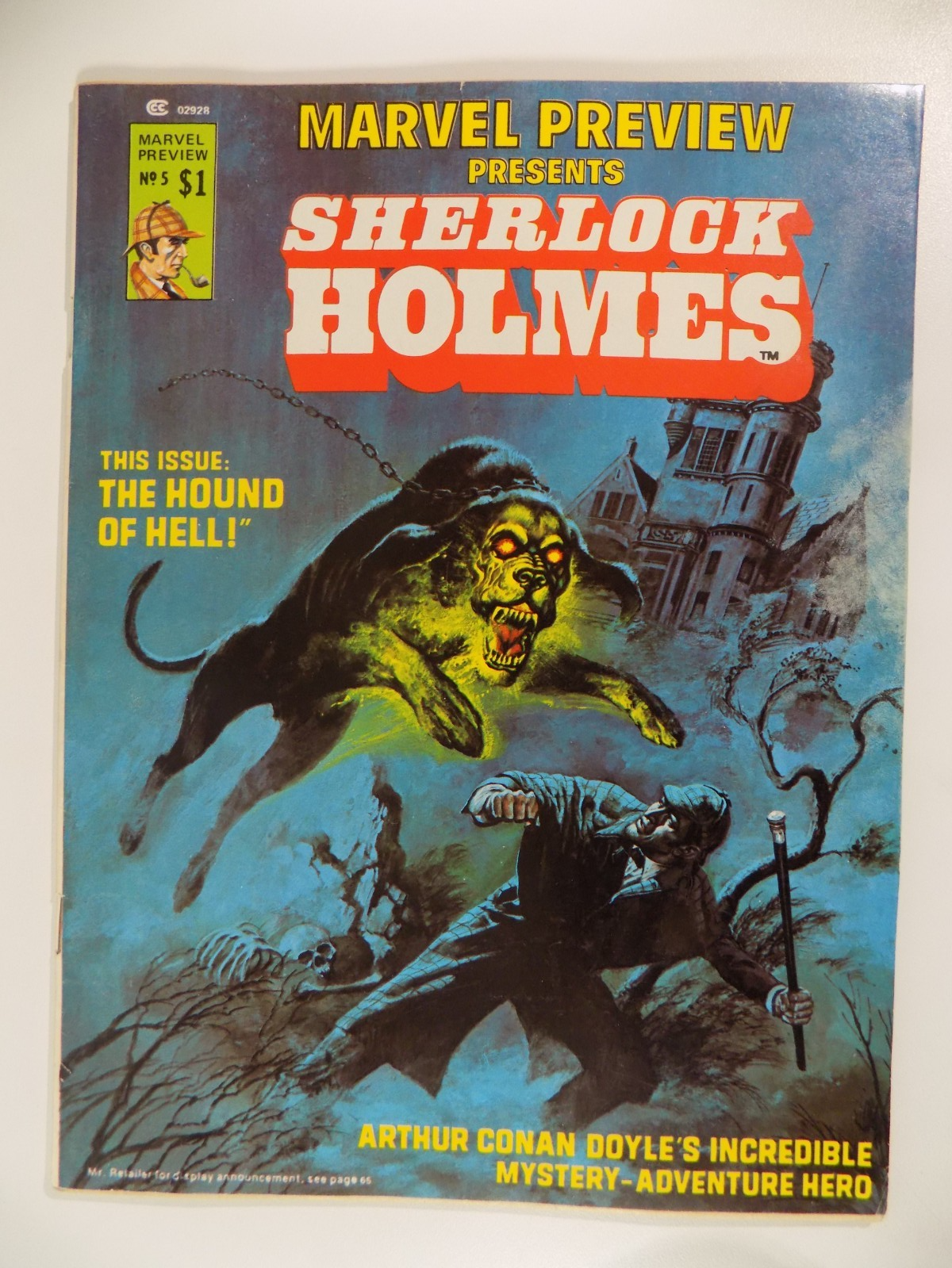 Marvel Preview Magazine #5 Presents Sherlock Holmes April 1975 Very Fine+