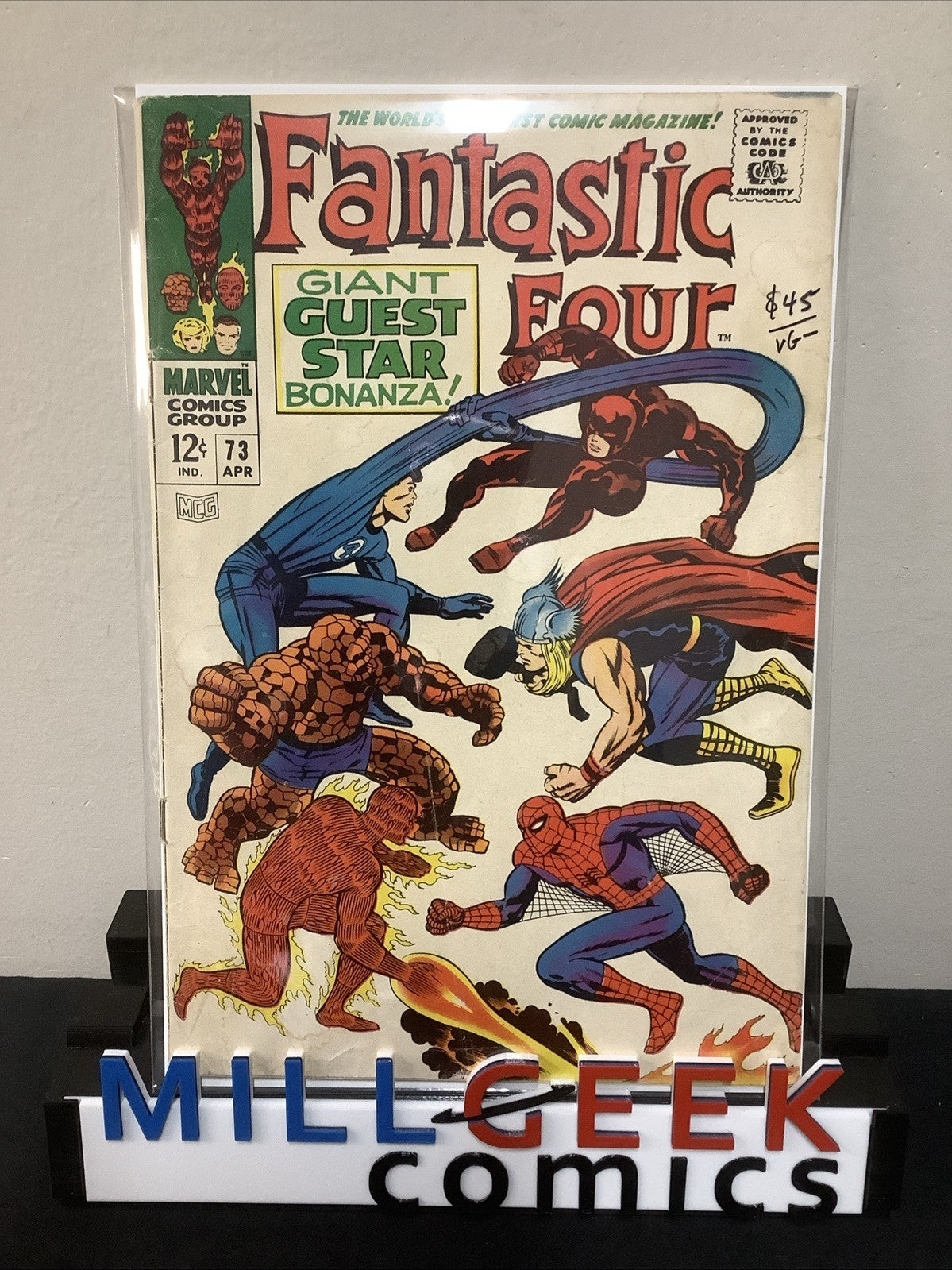 Fantastic Four #73 (Marvel 1968) VG- (3.5) Cover/Outerwrap Detached Lower Staple