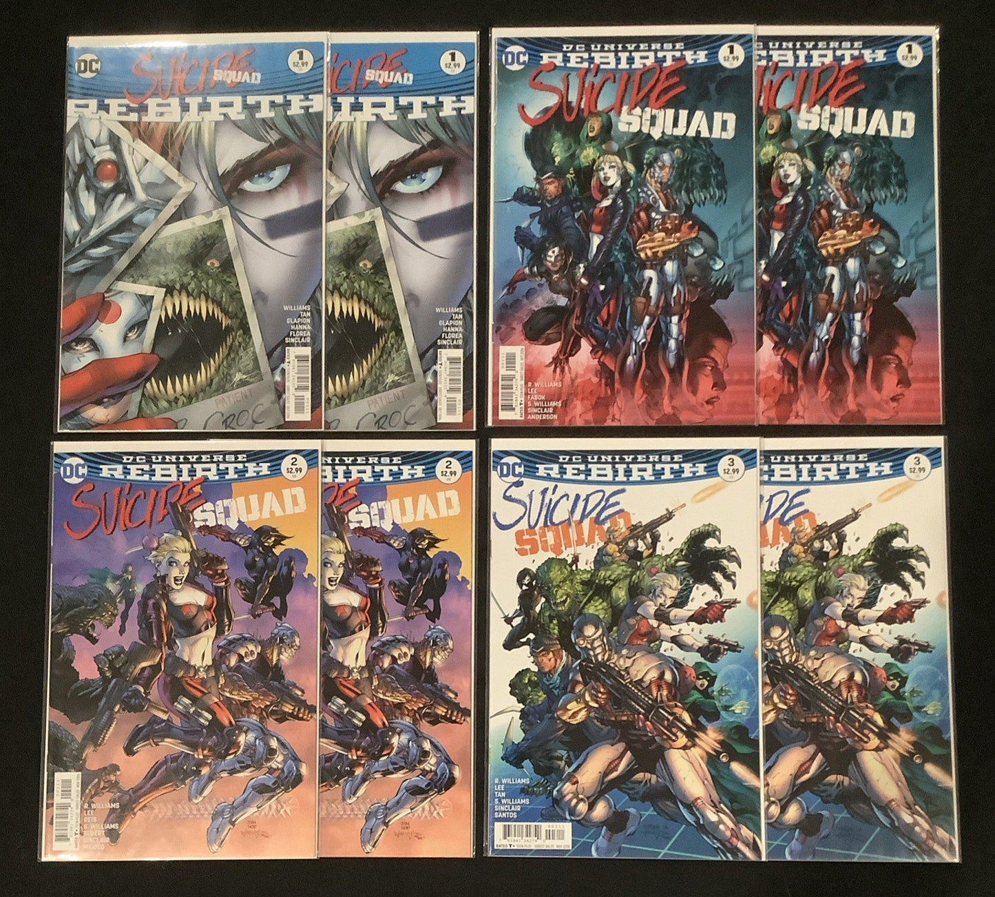 Suicide Squad #1-3 + Rebirth Comic Lot, DC, W/ Duplicates, 1st Emilia Harcourt