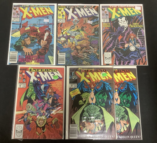 Uncanny X-Men #237-241 Comic Lot, Madelyn Prior As Goblin Queen, Mr Sinister