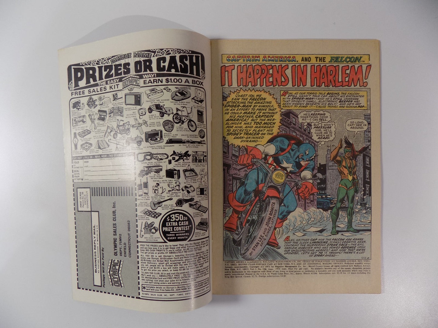 Captain America #138 Marvel Comic June 1971 Fine+