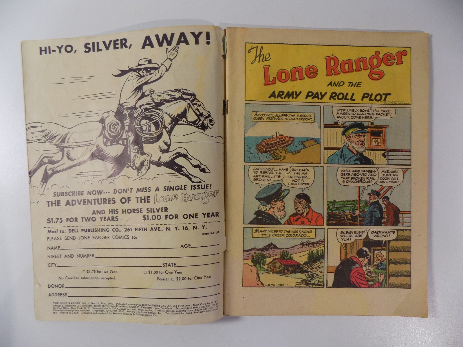 Lone Ranger #11 Dell Comic May 1949 Fine-