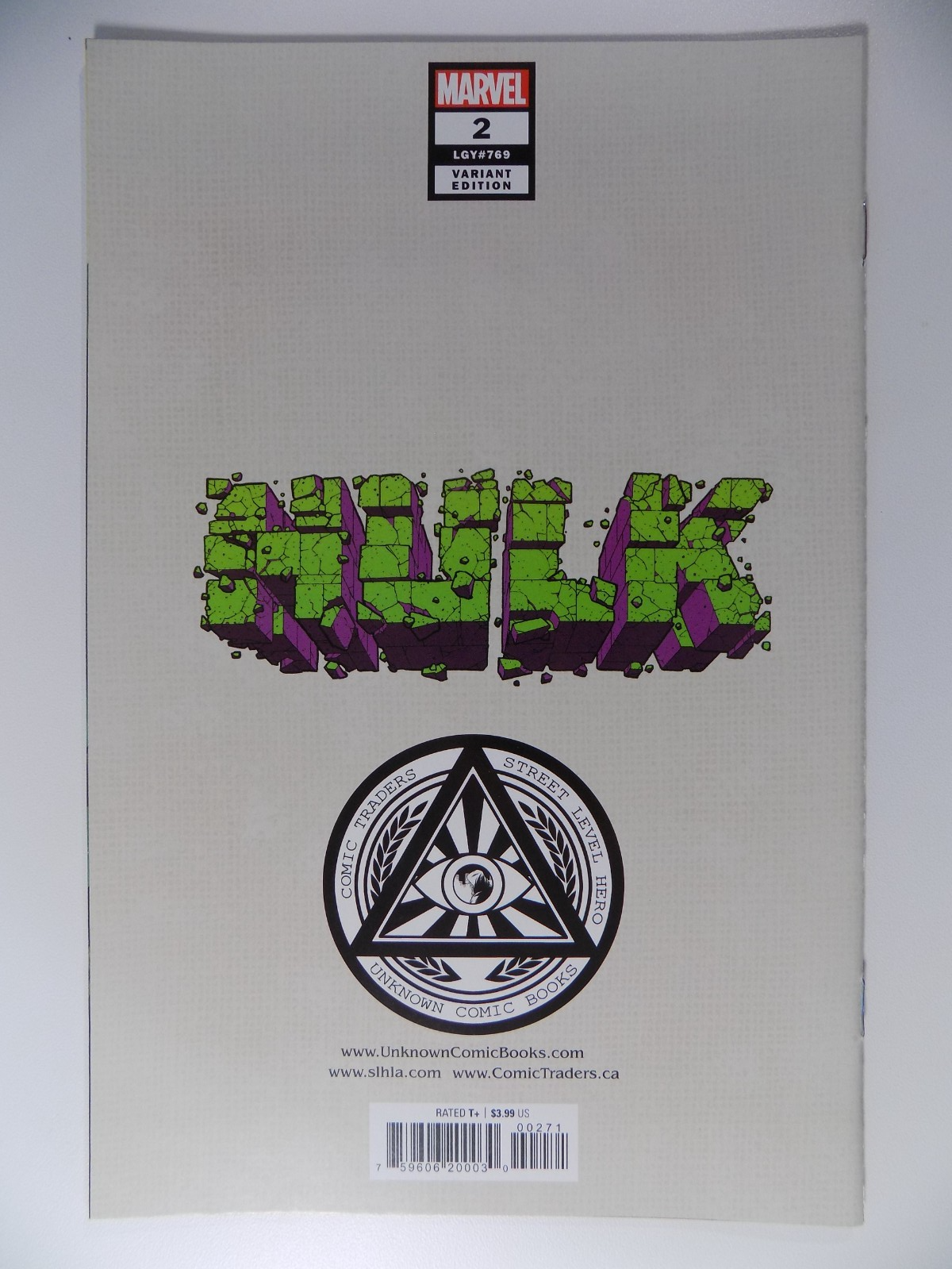 Hulk #2 Segovia Unknown Comic Variant February 2022