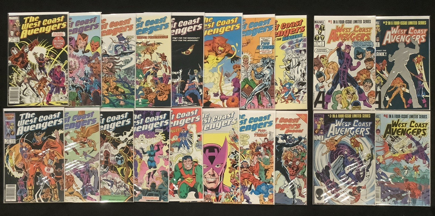 West Coast Avengers Bundle: Vol.1 #1-4, Vol.2 #1-15 + Annual #1, 20 Comics Total