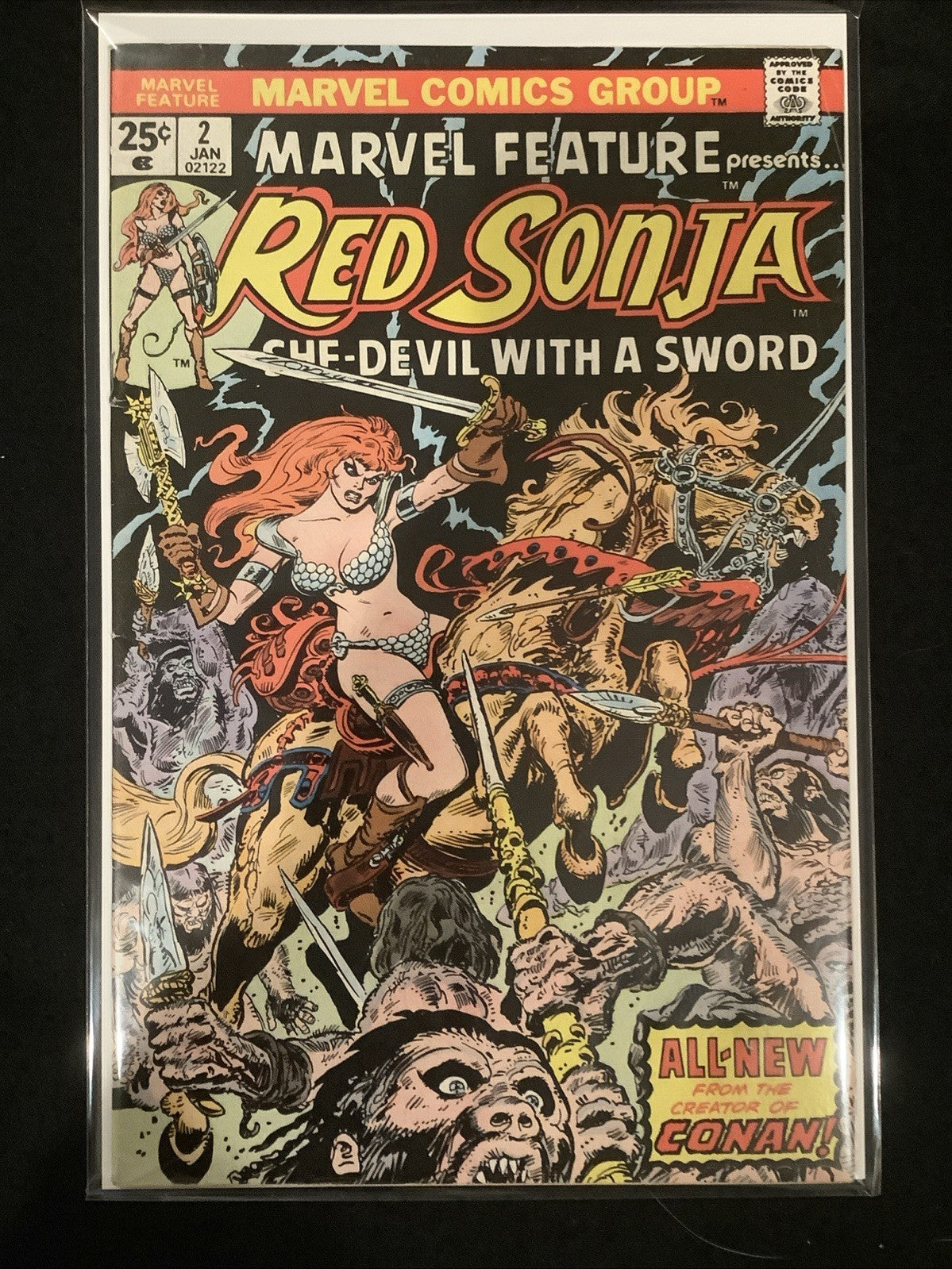 Marvel Feature #1-7 Comic Lot, Marvel Comics, Higher Grade Red Sonja! 1975