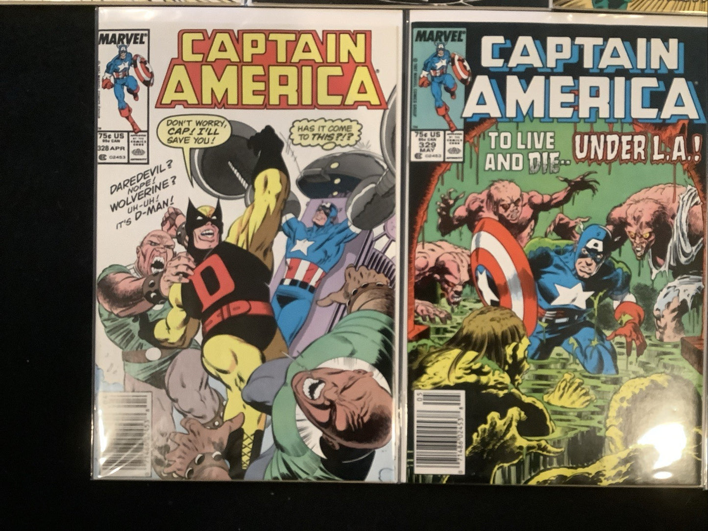 Captain America #324-330 Comic Lot, Marvel Comics, Mark Gruenwald, 1987