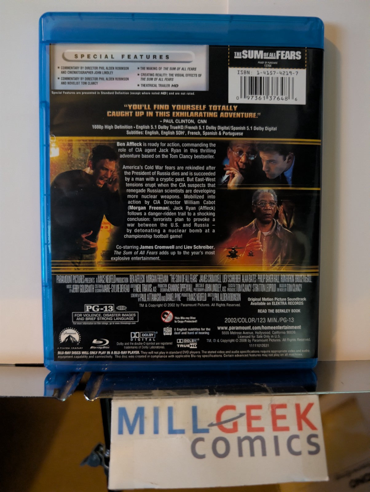 The Foreigner / The Sum of All Fears, 2 Action Movie Lot (Blu-ray) Like New -JD