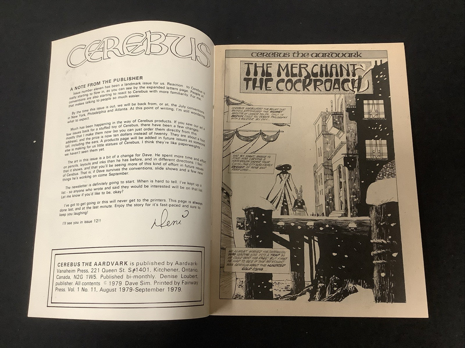 Cerebus #11 (Aardvark-Vanaheim August 1979) VF/NM (9.0) Dave Sim