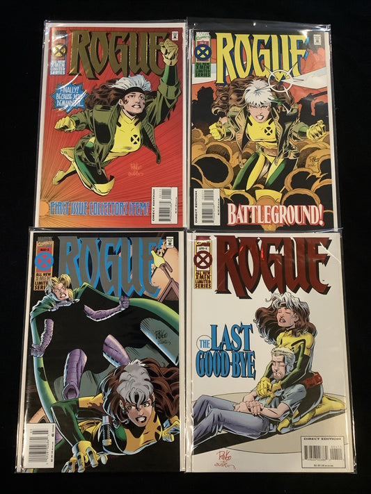 Rogue #1-4 Complete Comic Set, Marvel, Howard Mackie/Mike Wieringo, Newsstand #3