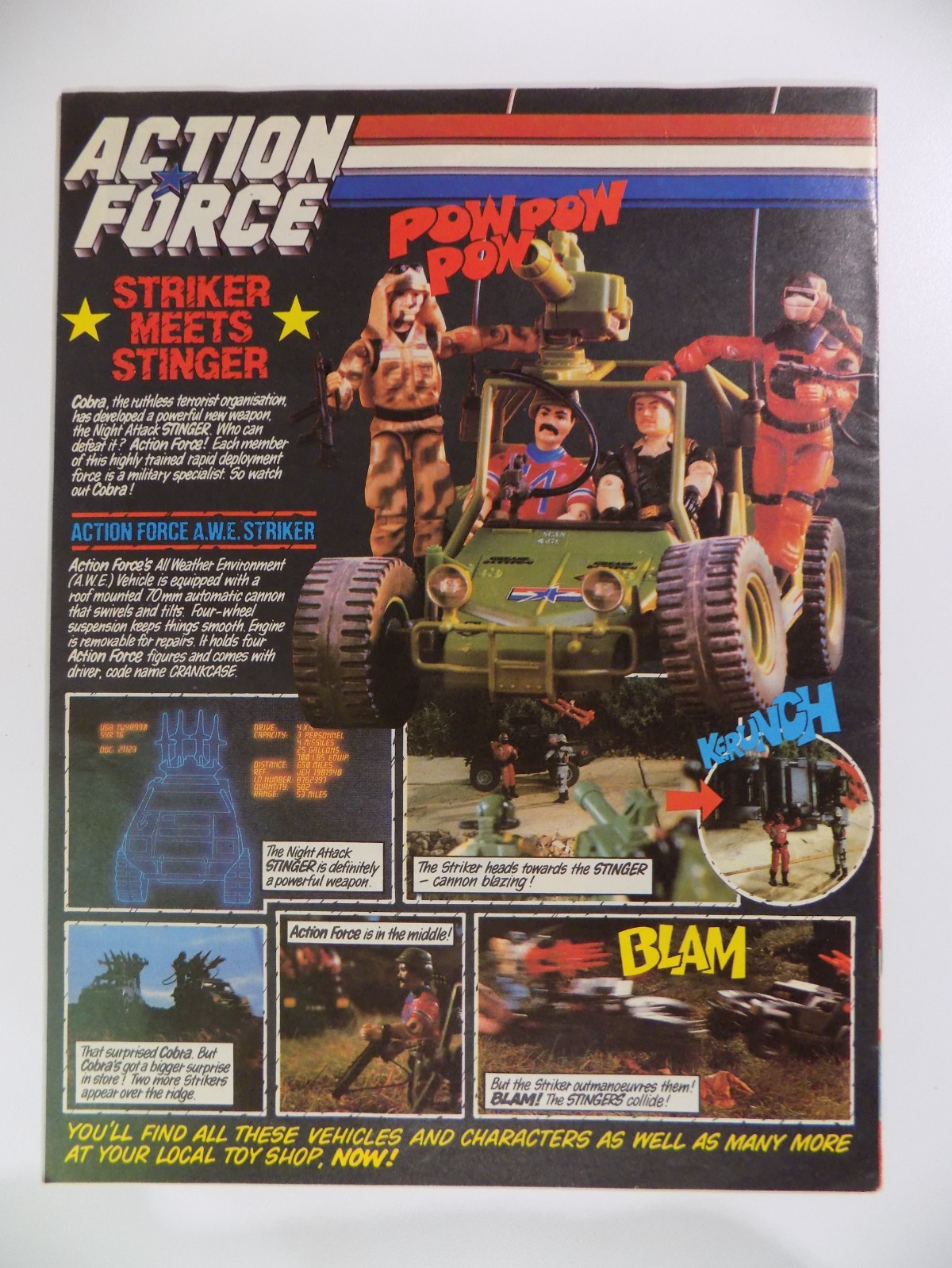 Action Force #12 Marvel UK Comic GI Joe Storm Shadow! May 23rd 1987 VF Very Fine