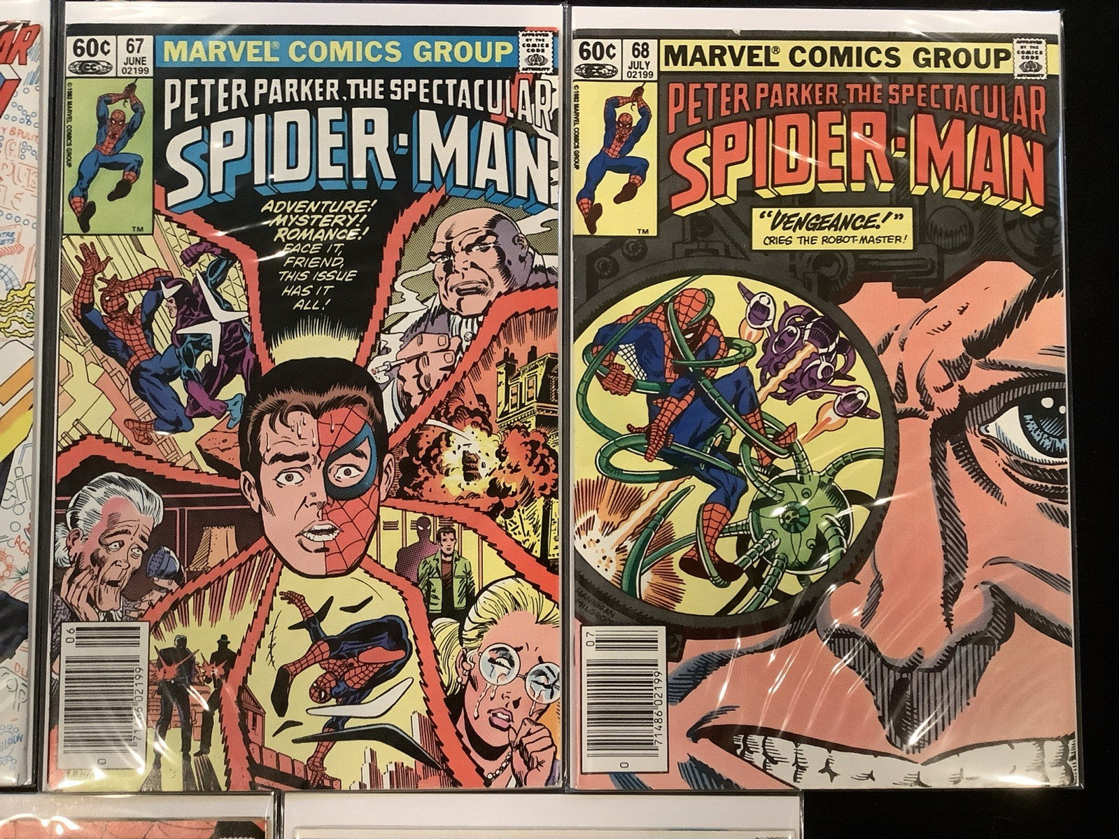 Spectacular Spider-Man #65-71 Comic Lot, Marvel Comics, 2nd Cloak & Dagger