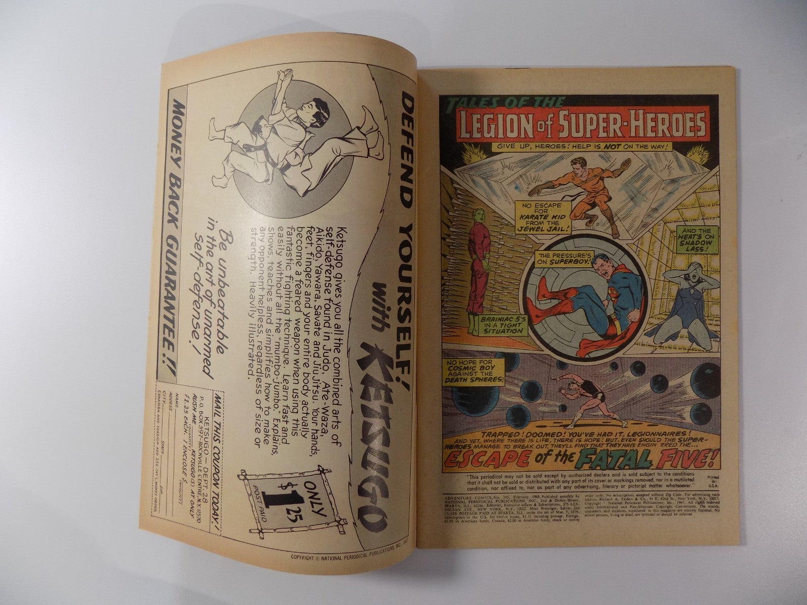 Adventure Comics #365 DC Comic Feb 1968 Fair/Very Fair 1st Shadow Lass