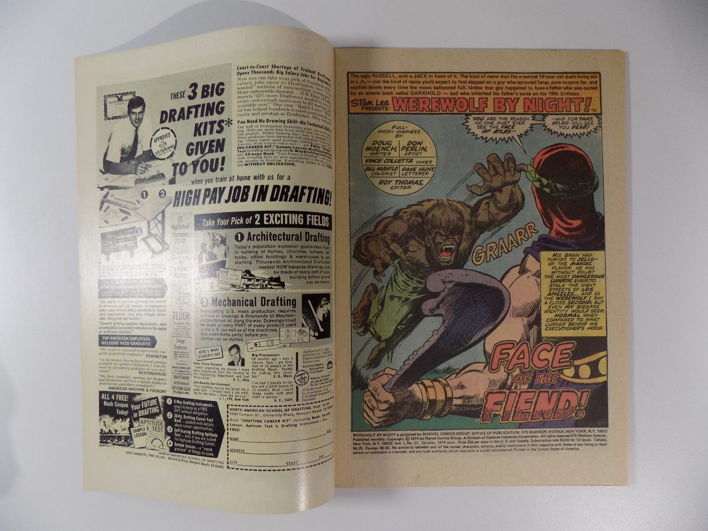 Werewolf by Night #22 Marvel Comic October 1974 Very Fine/Near Mint