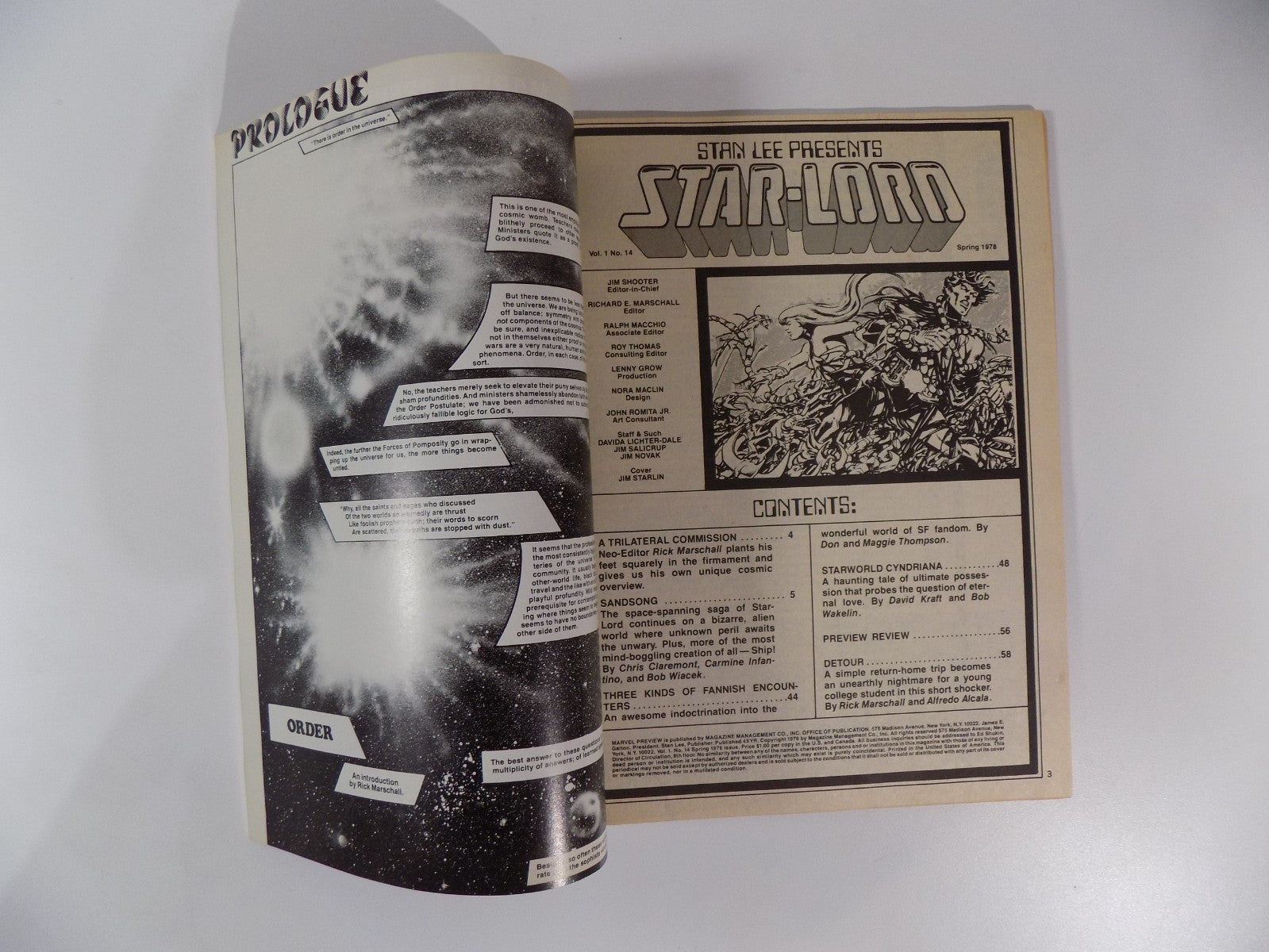 Marvel Preview Magazine #14 Presents Star-Lord Spring 1978 Near Mint-