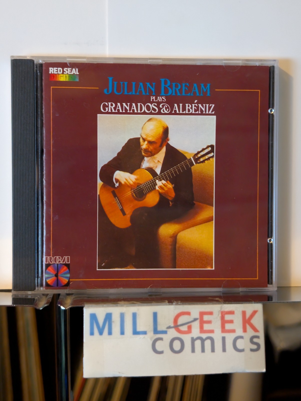 Julian Bream play Granados & Albeniz / Vivaldi Lute Concertos, 2 CD lot -JD