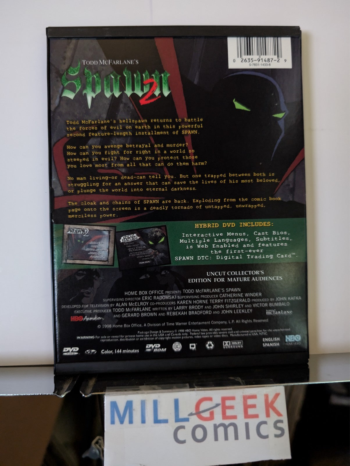 Hook / Spawn 2, 2 Movie Set (DVD) Like New -JD