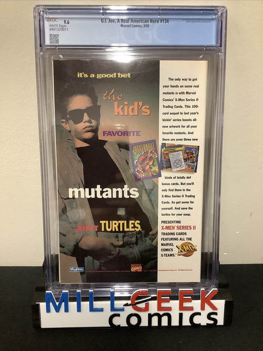 G.I. Joe, A Real American Hero #134, CGC Graded 9.6, White Pages, Larry Hama