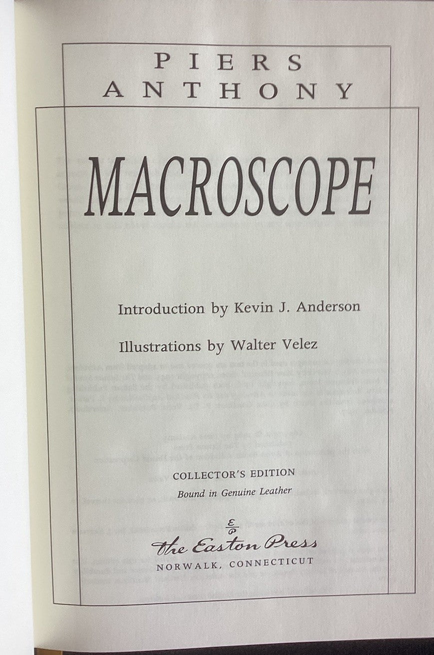 Piers Anthony's Walter Velez Macroscope Collector's Edition 1994 Easton JD