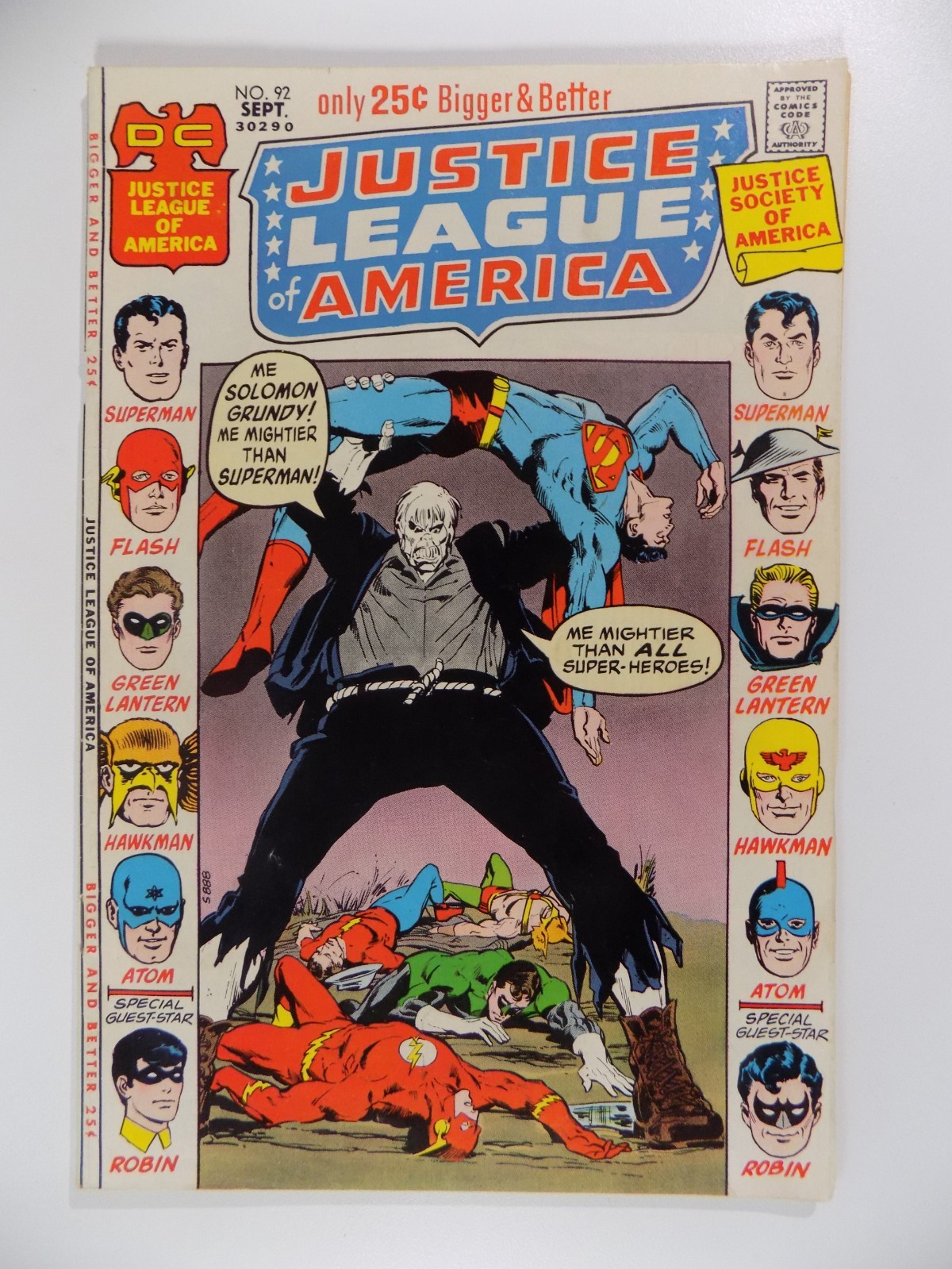 Justice League of America #92 DC Comic September 1971 Very Fine-
