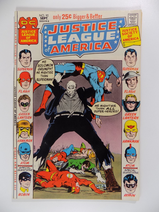 Justice League of America #92 DC Comic September 1971 Very Fine-