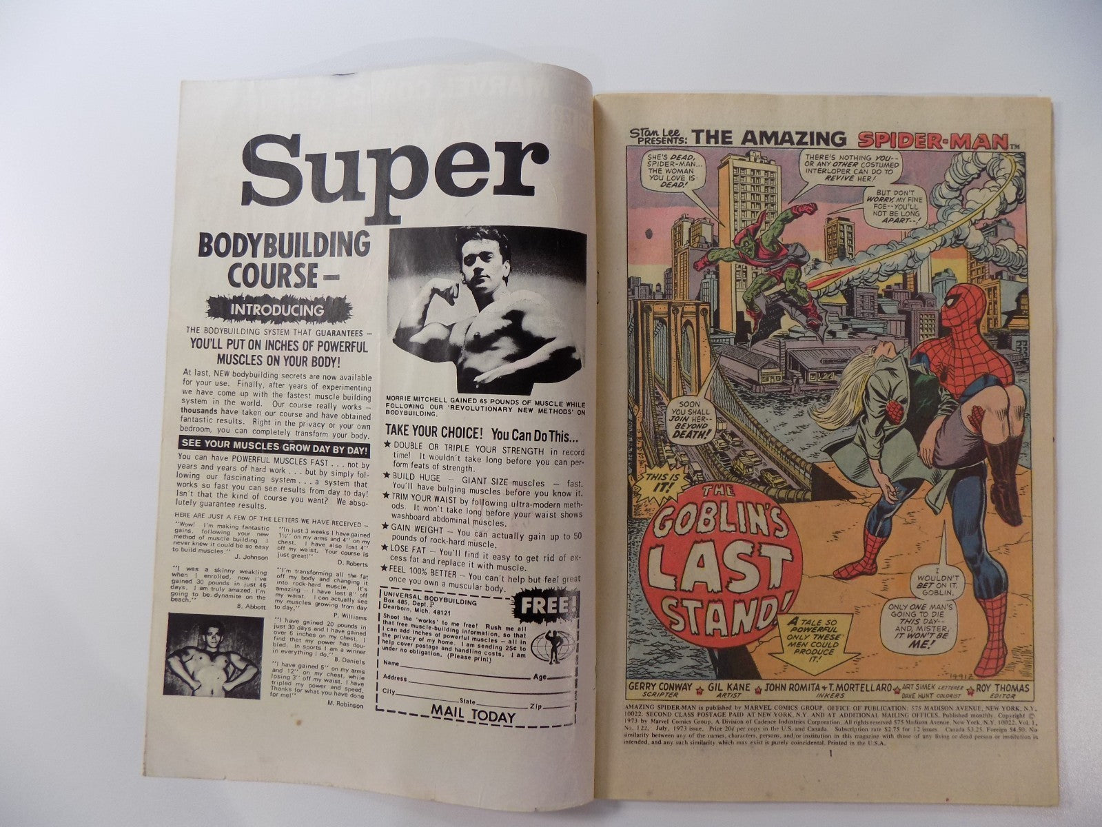 Amazing Spider-Man #122 Marvel Comic July 1973 Good/Very Good