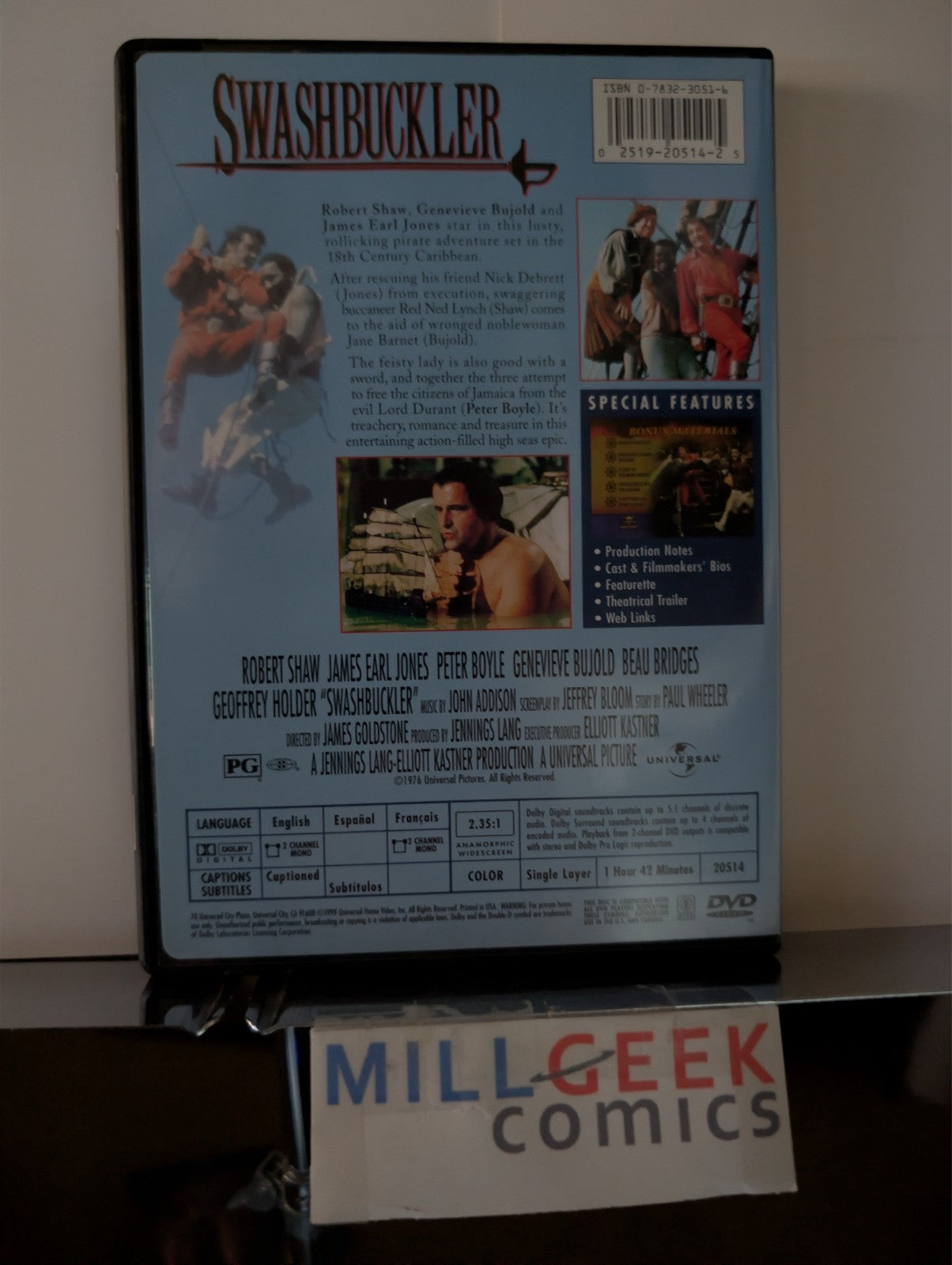 Swashbuckler / Excalibur, 2 Movie Set (DVD) Like New-JD