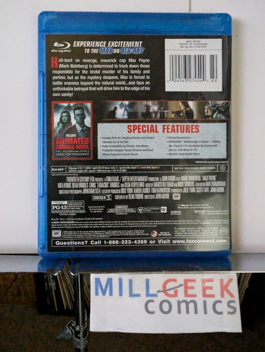 Max Payne: Unrated (Blu-ray 2008) Like New -JD