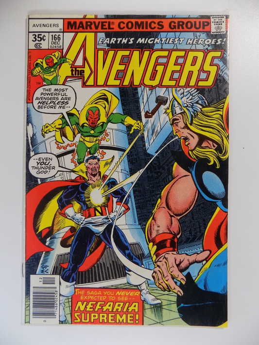 Avengers #166 Marvel Comic December 1977 Very Fine-