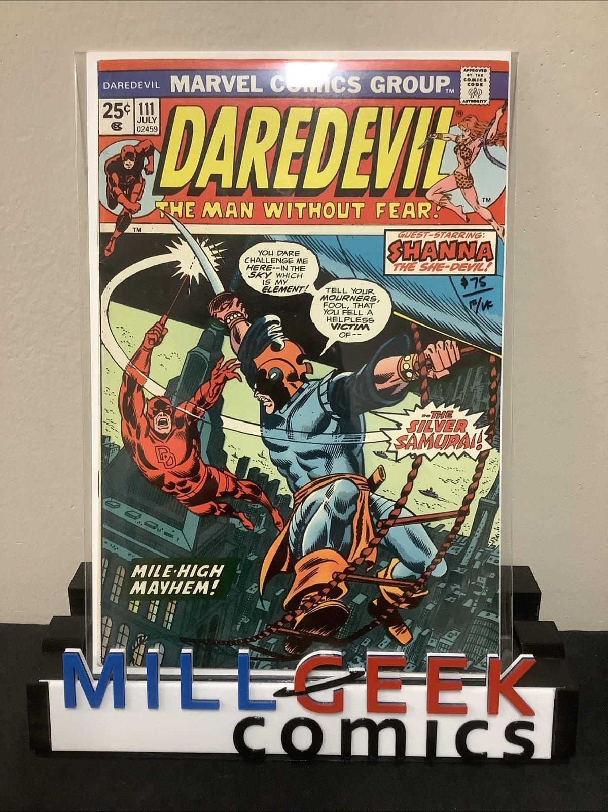 Daredevil #111 (Marvel Comics July 1974) F/VF (7.0) 1st App Silver Samurai