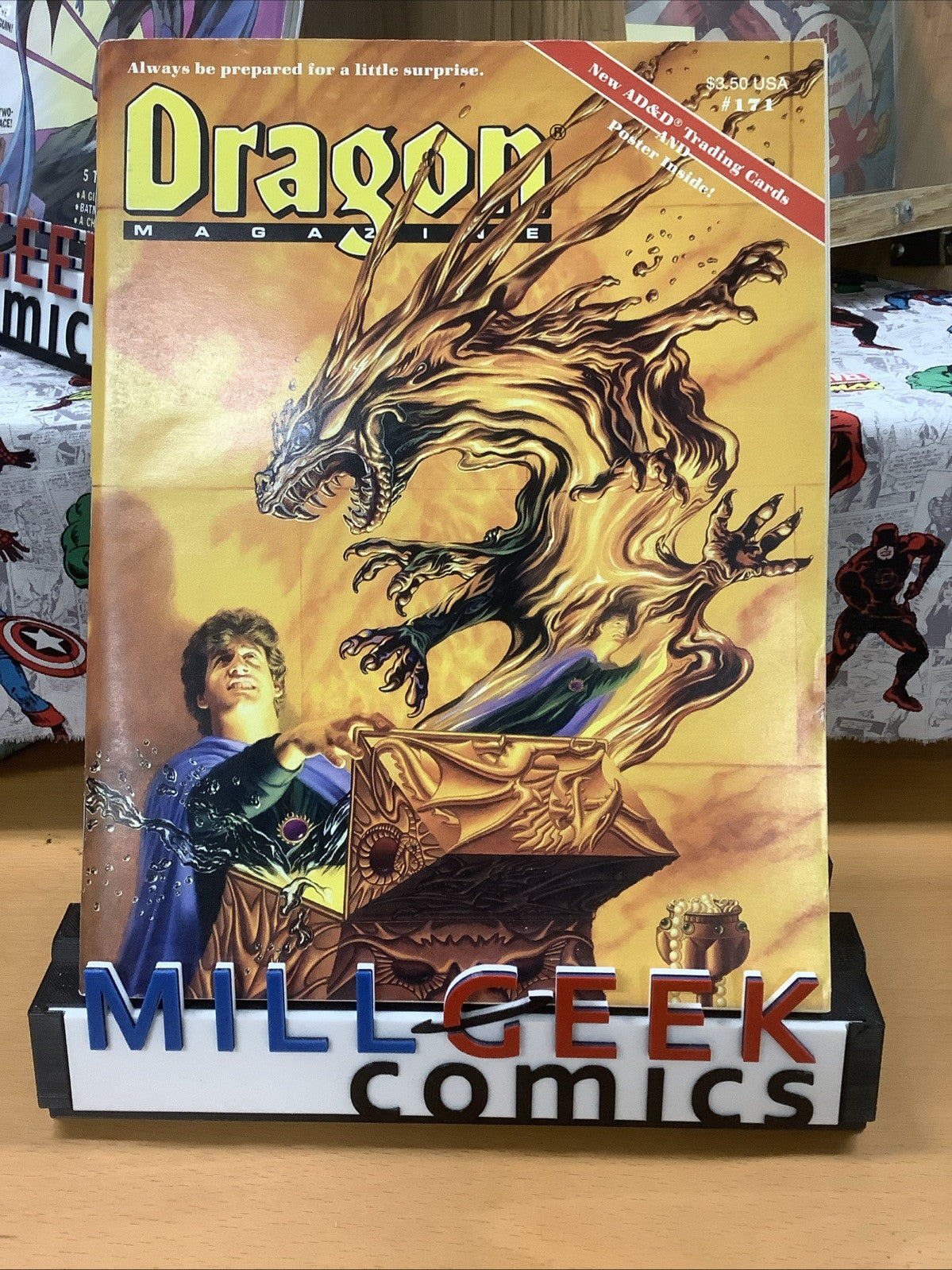 Dragon Magazine #171 w/ Trading Cards DETACHED