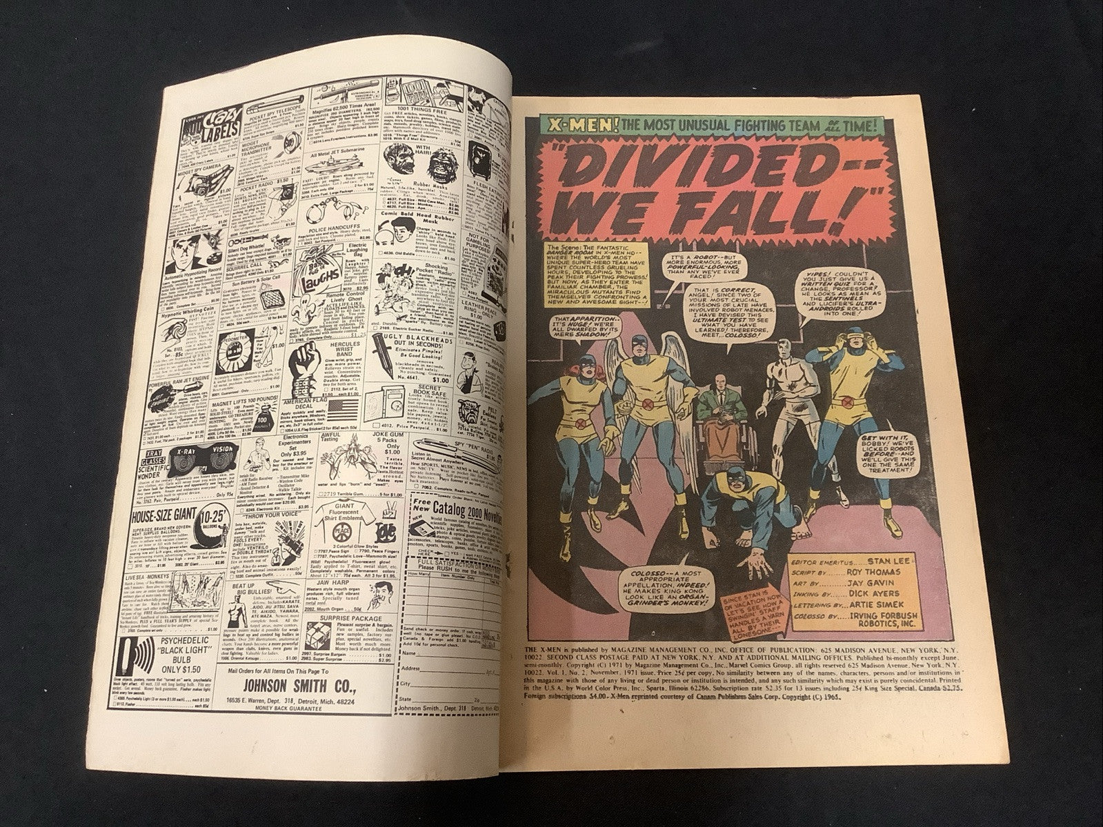 X-Men Annual #2 (Marvel Comics November 1971) F+ (6.5) Roy Thomas/Jay Gavin